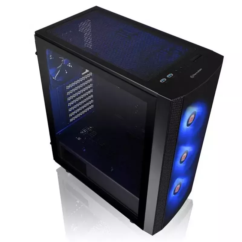 Thermaltake Versa J25 TG RGB PC-kotelo Midi Tower musta