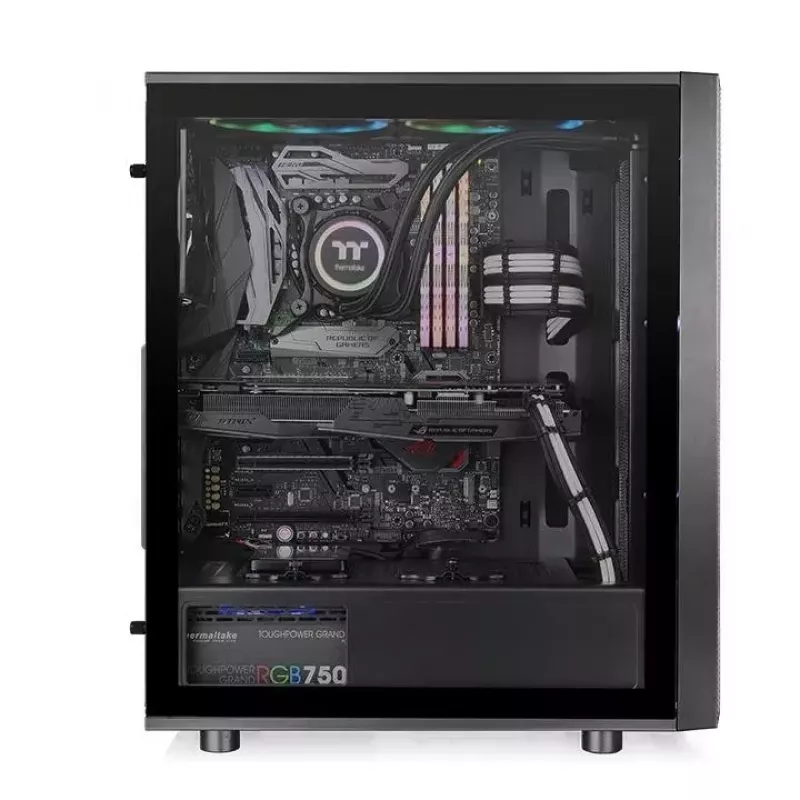 Thermaltake Versa J25 TG RGB PC-kotelo Midi Tower musta