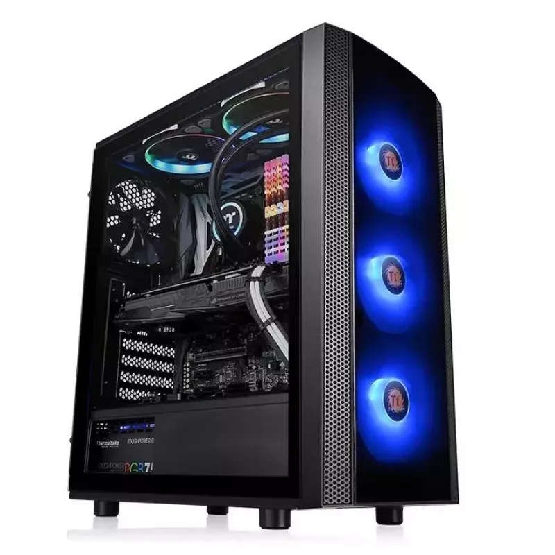 Thermaltake Versa J25 TG RGB PC-kotelo Midi Tower musta