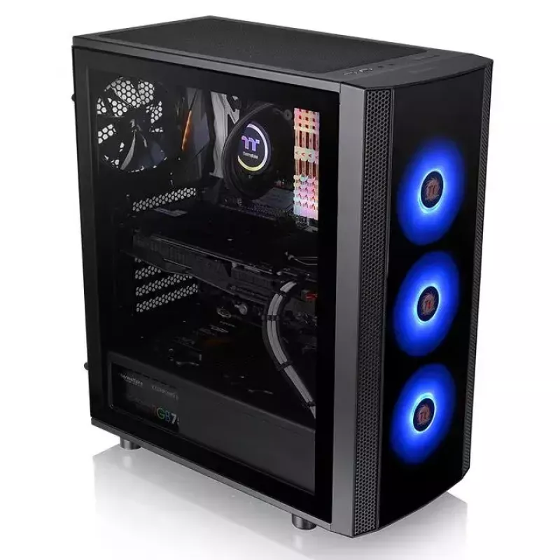 Thermaltake Versa J25 TG RGB PC-kotelo Midi Tower musta