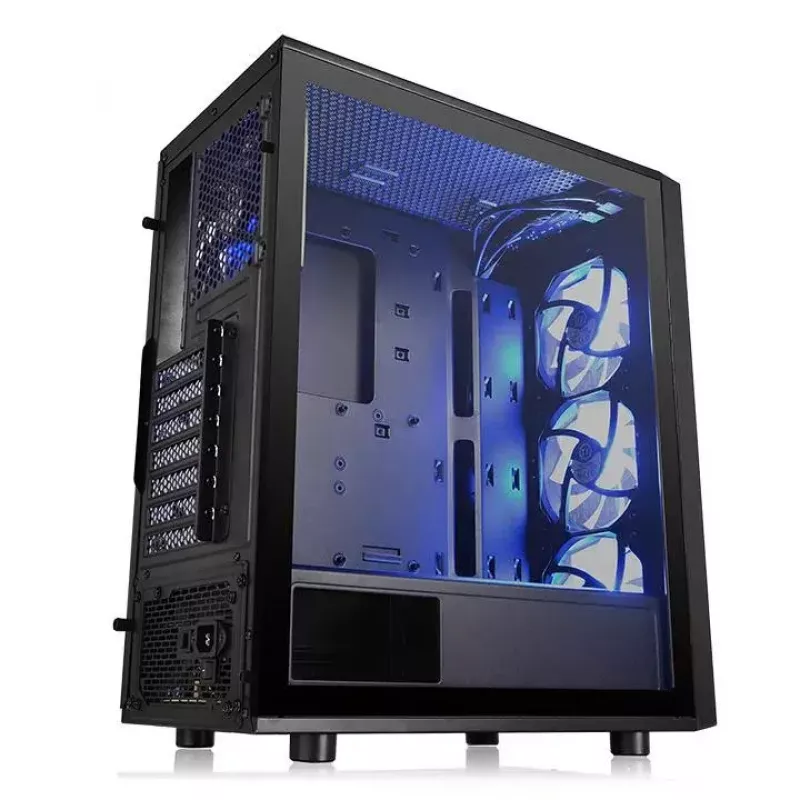Thermaltake Versa J25 TG RGB PC-kotelo Midi Tower musta