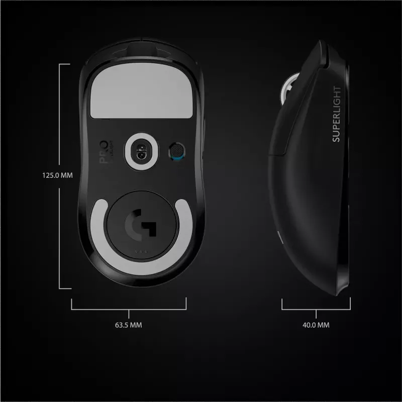 LOGITECH pelihiiri - Pro X Superlight Wireless - musta