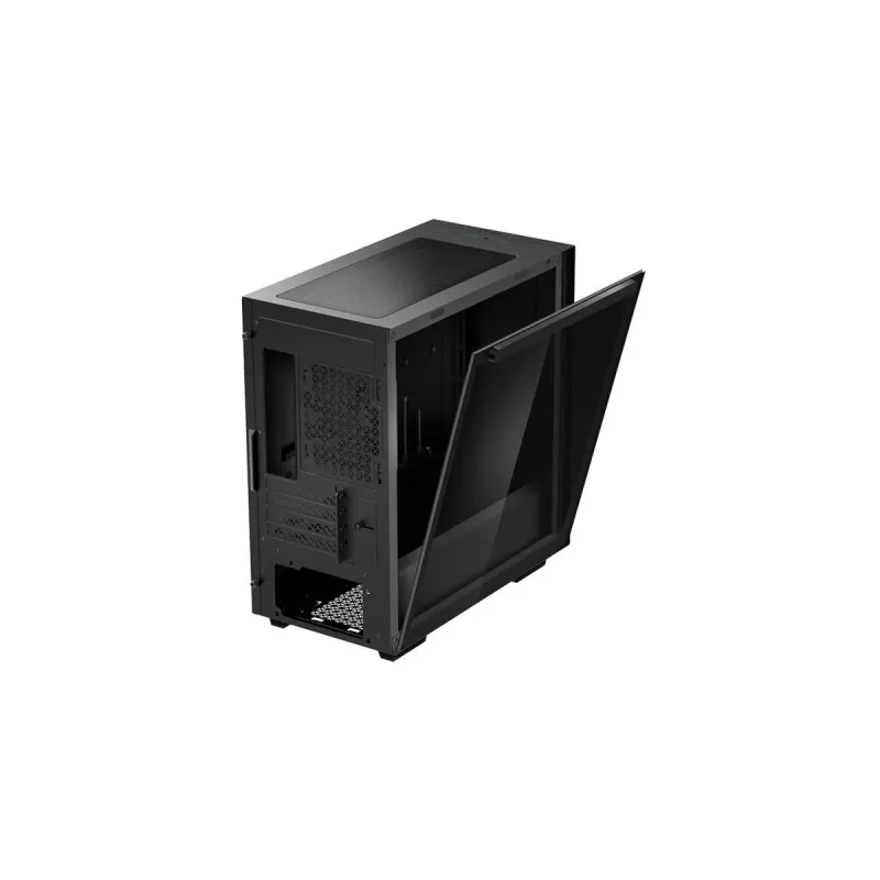PC-kotelo DeepCool MACUBE 110 Midi-Tower musta — microATX/Mini-ITX, karkaistu lasi, tukee GPU 320 mm, CPU-jäähdytin 165 mm