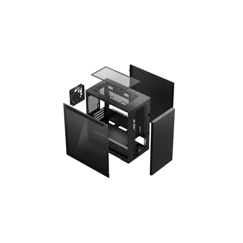PC-kotelo DeepCool MACUBE 110 Midi-Tower musta — microATX/Mini-ITX, karkaistu lasi, tukee GPU 320 mm, CPU-jäähdytin 165 mm