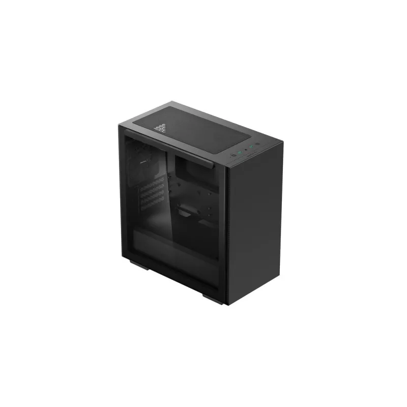 PC-kotelo DeepCool MACUBE 110 Midi-Tower musta — microATX/Mini-ITX, karkaistu lasi, tukee GPU 320 mm, CPU-jäähdytin 165 mm