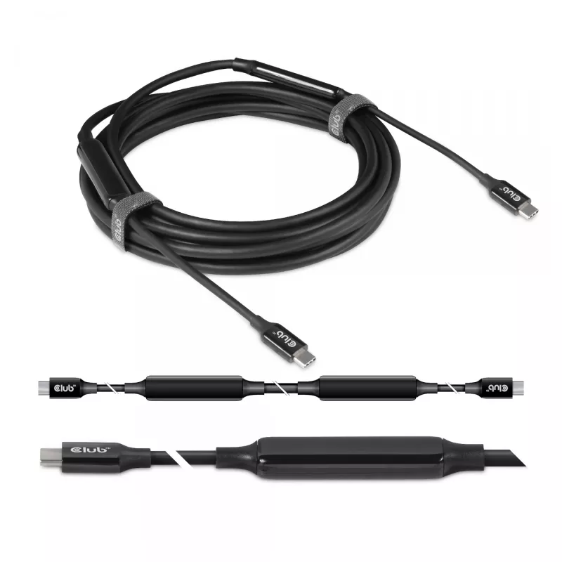 CLUB3D USB 3.2 Gen2 Type C to C Active Bi-directional kaapeli 8K60Hz M/M 5m/16.4ft