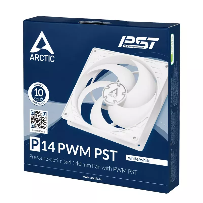 ARCTIC P14 PWM PST paineoptimoitu 140 mm tuuletin PWM PST:llä