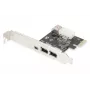 DIGITUS IEEE 1394a liitäntäkortti, Pci-e, 3 porttia, 1x ulk. 1394mini, 2x ulk. 1394a porttia