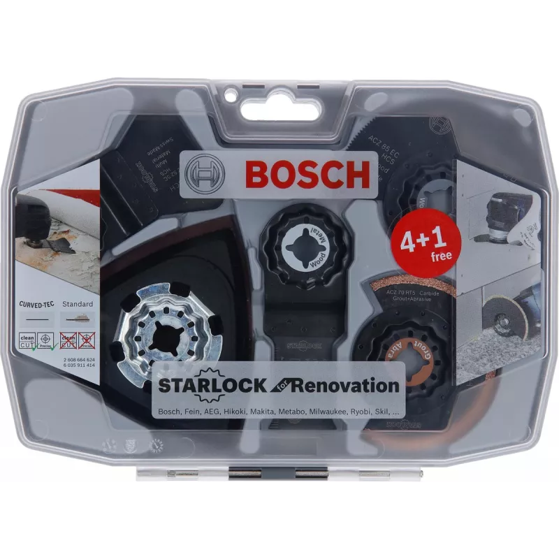 Bosch 2 608 664 624 monitoimityökalun lisäosa teräsarja