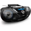 Philips CD-soitin AZB798T/12, analoginen & digitaalinen, DAB, DAB+, FM, soitin, CD, CD-R, CD-RW, pikakelaus taakse, pikakelaus eteen, eteenpäin, taaksepäin, ohjelma, toisto, satunnaistoisto, 12 W