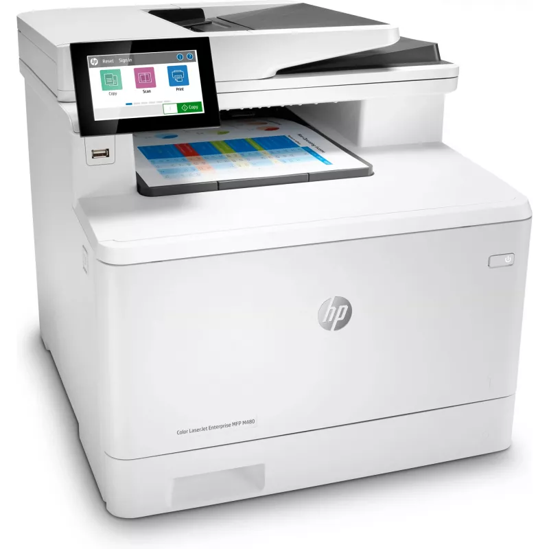 HP väri LaserJet Enterprise MFP M480f, laser, värilaser, 600 x 600 DPI, A4, suoratulostus, valkoinen, musta