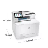 HP väri LaserJet Enterprise MFP M480f, laser, värilaser, 600 x 600 DPI, A4, suoratulostus, valkoinen, musta
