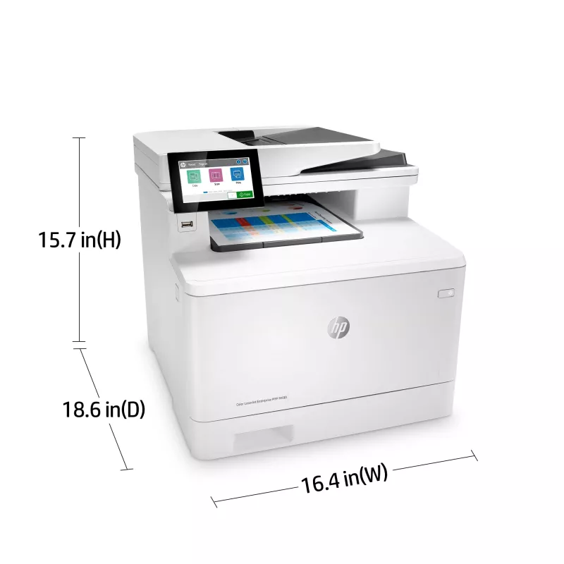 HP väri LaserJet Enterprise MFP M480f, laser, värilaser, 600 x 600 DPI, A4, suoratulostus, valkoinen, musta