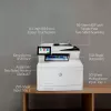 HP väri LaserJet Enterprise MFP M480f, laser, värilaser, 600 x 600 DPI, A4, suoratulostus, valkoinen, musta