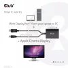 Club 3D CAC-1010-A aktiivinen DisplayPort – Dual Link DVI-D -sovitin, DisplayPort 1.2a, USB-virta, HDCP OFF, 0,6 m, musta