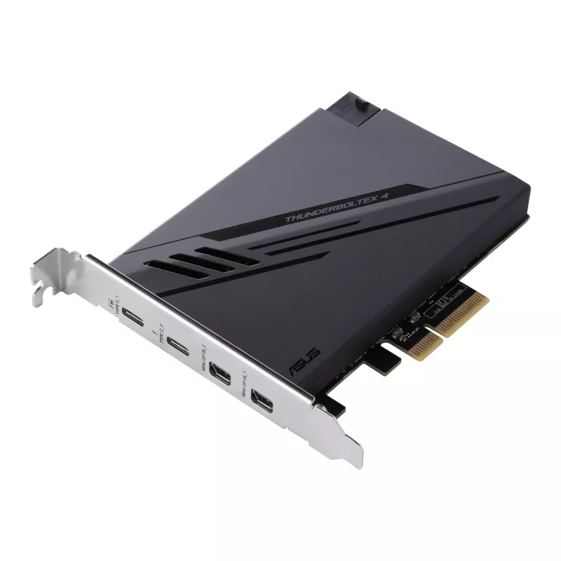 ASUS ThunderboltEX 4 -liitäntäkortit/-sovittimet sisäinen Mini DisplayPort, PCIe, Thunderbolt, USB 2.0, USB 3.2 Gen 2 (3.1 Gen 2)