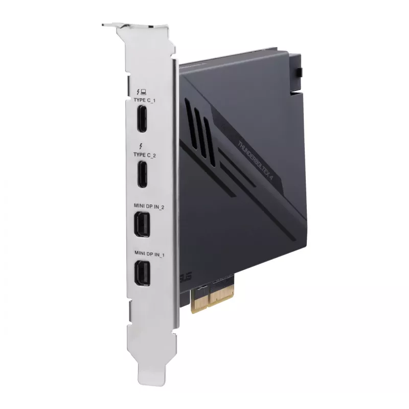 ASUS ThunderboltEX 4 -liitäntäkortit/-sovittimet sisäinen Mini DisplayPort, PCIe, Thunderbolt, USB 2.0, USB 3.2 Gen 2 (3.1 Gen 2)