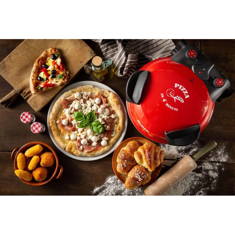 Pizzauuni Ariete 0909/10 1200 W musta punainen 1 pizza 33 cm