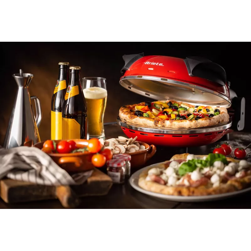 Pizzauuni Ariete 0909/10 1200 W musta punainen 1 pizza 33 cm