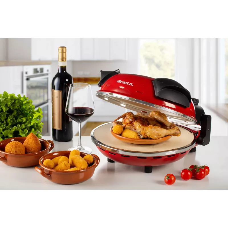 Pizzauuni Ariete 0909/10 1200 W musta punainen 1 pizza 33 cm