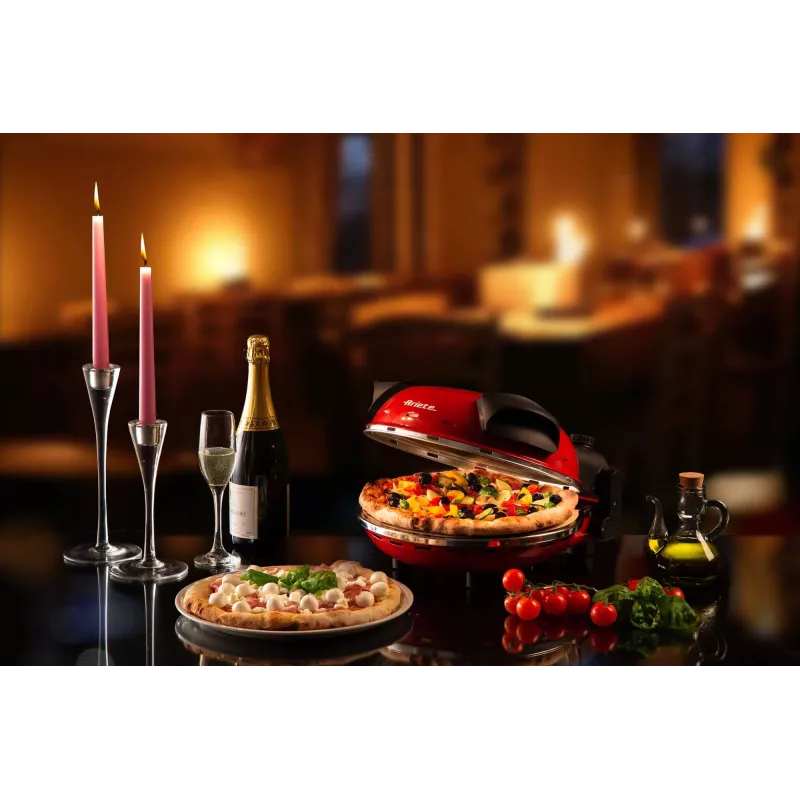 Pizzauuni Ariete 0909/10 1200 W musta punainen 1 pizza 33 cm