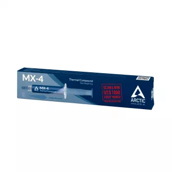 ARCTIC MX-4 Highest Performance Thermal Compound, lämpötahna, 2,5 g/cm³, sininen, 8 g, 1 kpl, 128 mm