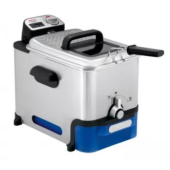 Tefal Oleoclean Pro Inox & Design FR8040 Single 3,5 l 2300 W musta, ruostumaton teräs