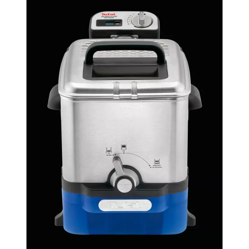 Tefal Oleoclean Pro Inox & Design FR8040 Single 3,5 l 2300 W musta, ruostumaton teräs