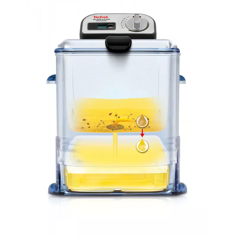 Tefal Oleoclean Pro Inox & Design FR8040 Single 3,5 l 2300 W musta, ruostumaton teräs