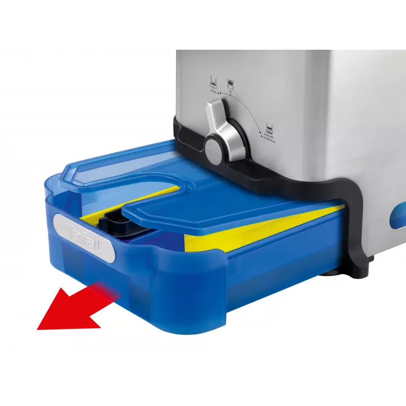 Tefal Oleoclean Pro Inox & Design FR8040 Single 3,5 l 2300 W musta, ruostumaton teräs