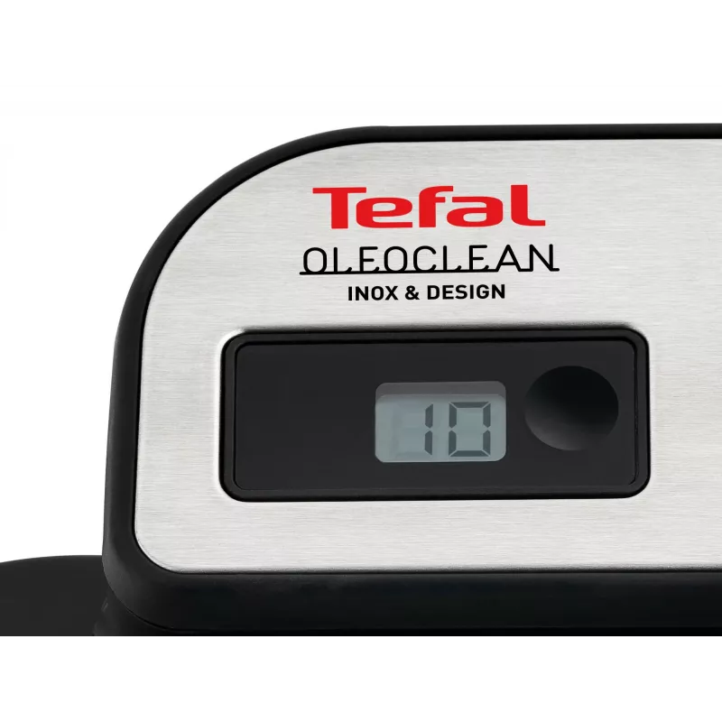 Tefal Oleoclean Pro Inox & Design FR8040 Single 3,5 l 2300 W musta, ruostumaton teräs