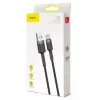 BASEUS punottu Cafule-pikalatauskaapeli - USB Type-A - Type-C 2A - 3m - harmaa/musta (nylon)