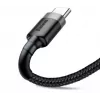 BASEUS punottu Cafule-pikalatauskaapeli - USB Type-A - Type-C 2A - 3m - harmaa/musta (nylon)