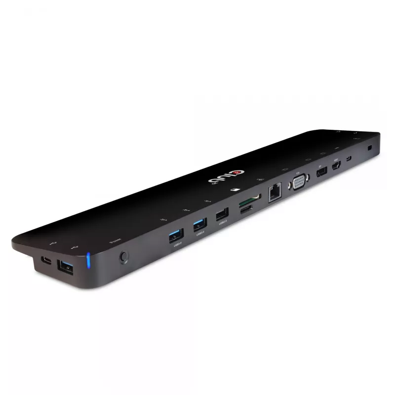 CLUB3D USB Type-C 3.2 Gen1 Triple Display Dynamic PD Charging -telakka 100W PD -laturi