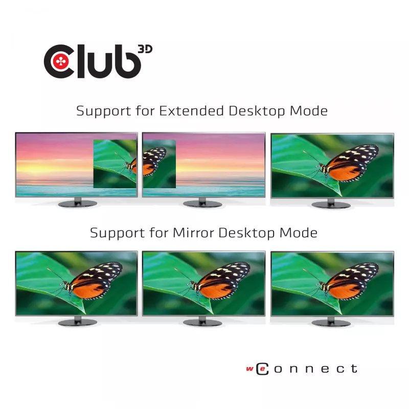 CLUB3D USB Type-C 3.2 Gen1 Triple Display Dynamic PD Charging -telakka 100W PD -laturi