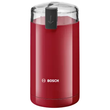 Kahvimylly terällä Bosch TSM6A014R, 75 g kapasiteetti, 180 W, ruostumattomat terät, punainen