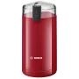 Kahvimylly terällä Bosch TSM6A014R, 75 g kapasiteetti, 180 W, ruostumattomat terät, punainen