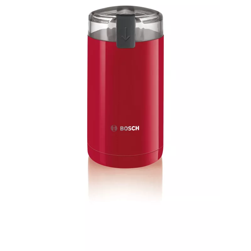 Kahvimylly terällä Bosch TSM6A014R, 75 g kapasiteetti, 180 W, ruostumattomat terät, punainen