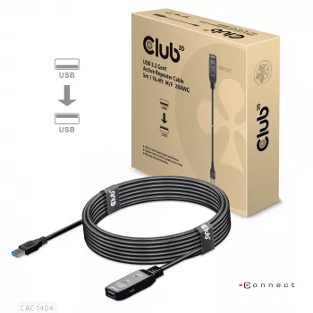 CLUB3D USB 3.2 Gen1 aktiivinen toistinkaapeli 5m/ 16.4 ft M/F 28AWG