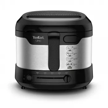 Tefal Uno FF215D yksittäinen friteerauskeitin 1,8 L pöytämalli 1600 W friteerauskeitin musta, ruostumaton teräs