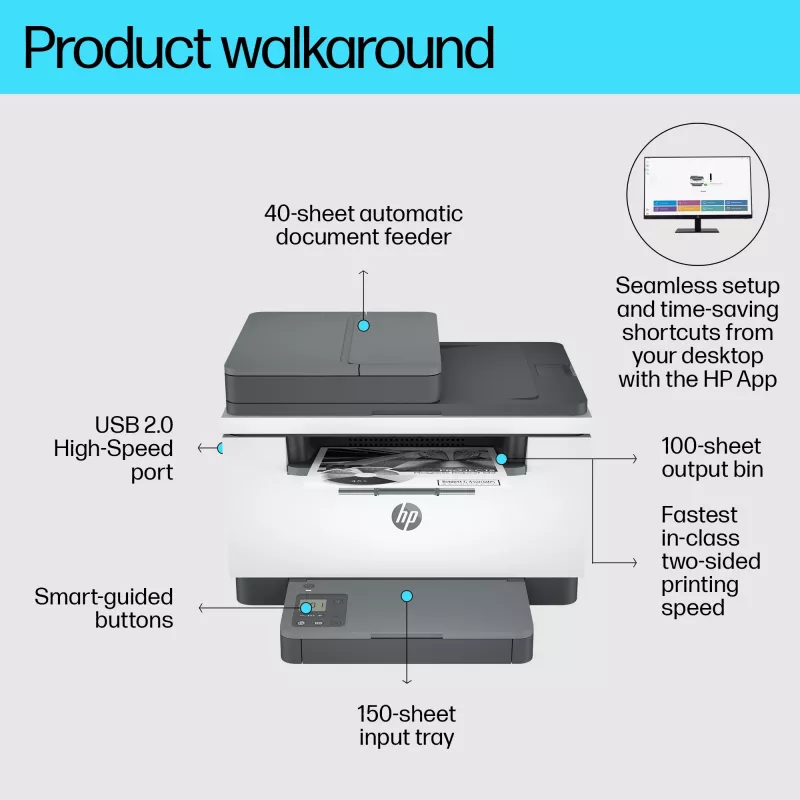 Monitoimitulostin HP LaserJet MFP M234sdn laser mustavalkoinen
