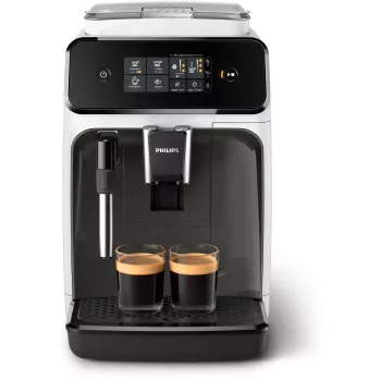 Espressokone Philips 1200-sarja EP1223/00 — 1,8 l vesisäiliö, integroitu mylly, 275 g papusäiliö, 1500 W, valkoinen