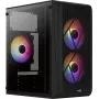 PC-kotelo AEROCOOL CS107V2 Mini Tower — musta, microATX/Mini-ITX, 2x120mm tuuletin, 1x3,5