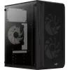PC-kotelo AEROCOOL CS107V2 Mini Tower — musta, microATX/Mini-ITX, 2x120mm tuuletin, 1x3,5 inch + 2x2,5 inch paikat