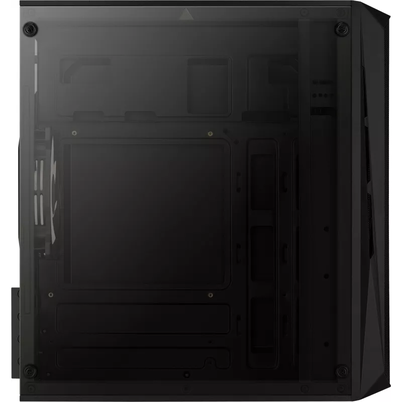 PC-kotelo AEROCOOL CS107V2 Mini Tower — musta, microATX/Mini-ITX, 2x120mm tuuletin, 1x3,5 inch + 2x2,5 inch paikat