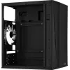 PC-kotelo AEROCOOL CS107V2 Mini Tower — musta, microATX/Mini-ITX, 2x120mm tuuletin, 1x3,5 inch + 2x2,5 inch paikat