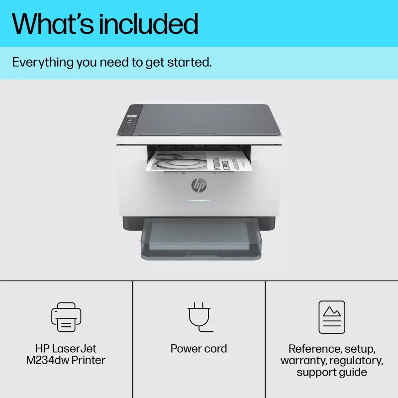 Monitoimilasertulostin HP LaserJet MFP M234dw — mono, A4, 29 ppm, duplex, Wi‑Fi, Ethernet