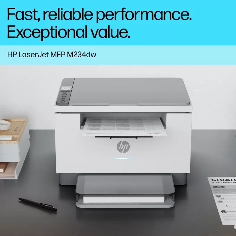Monitoimilasertulostin HP LaserJet MFP M234dw — mono, A4, 29 ppm, duplex, Wi‑Fi, Ethernet