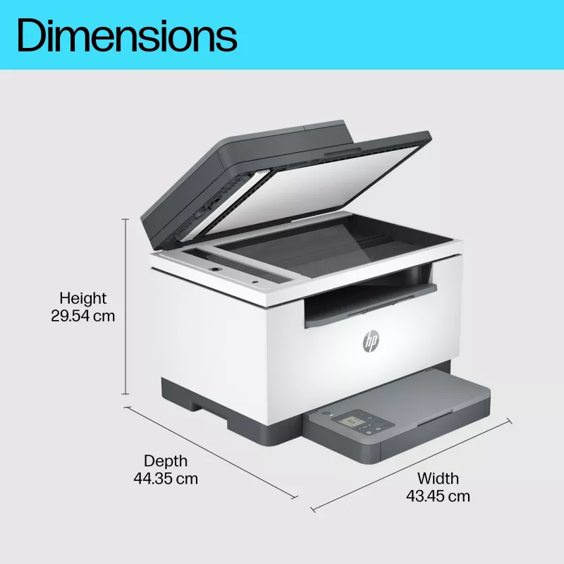 Monitoimilasertulostin HP LaserJet MFP M234sdw — mono A4, 29 ppm, duplex, Wi‑Fi, Ethernet