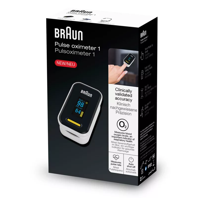 Braun YK-81CEU pulssioksimetri 1, musta